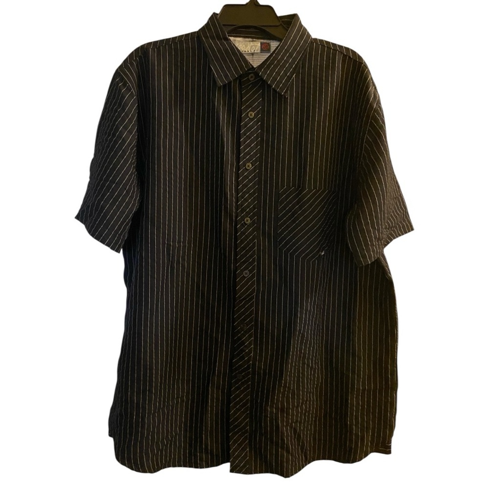 Classic Black Pinstripe Men's Shirt